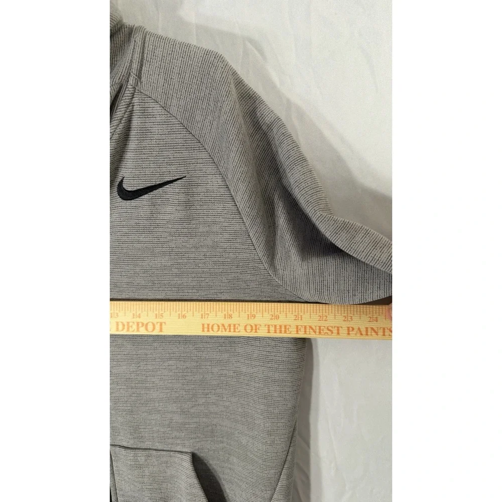nike dri fit Full Zip Hoodie Heather Knit Training Athletic Sweater Gray Men's M